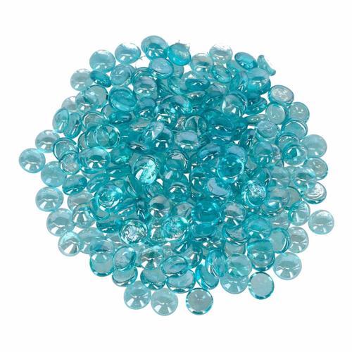 Nouveau Glass Garden Gemstones 1kg 17-20mm Aqua Blue