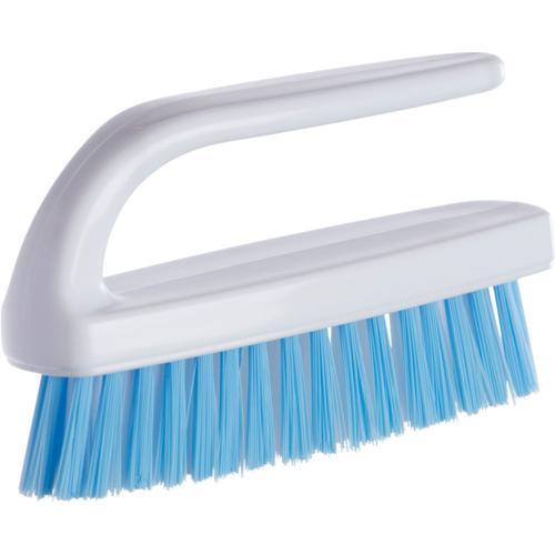 Browns Curved Handle Nail Brush 105mm Blue And White