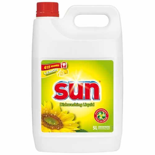 Sun Dishwashing Up Liquid Sunshine Lemon 5L Yellow