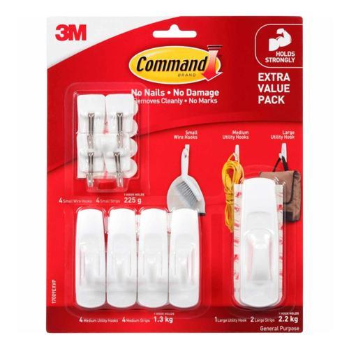 Command Hook 17009EXVP Extra Value Pack 9 Hooks/Pack Large Pack of 9
