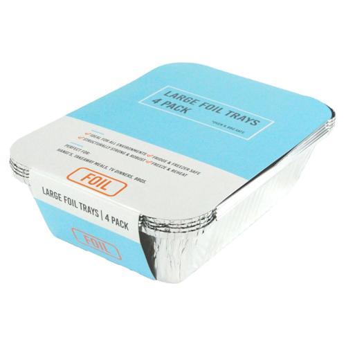Snazzee Large Foil Tray With Lid 50mm 150mm 220mm Pack of 4