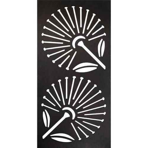 Strol SmartScreen Pohutukawa Decorative Screen 600 X 1200mm Black