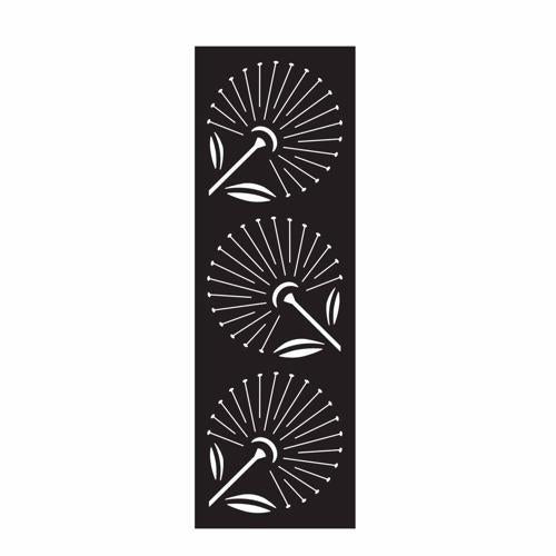 Strol SmartScreen Pohutukawa Decorative Screen 600 X 1800mm Black