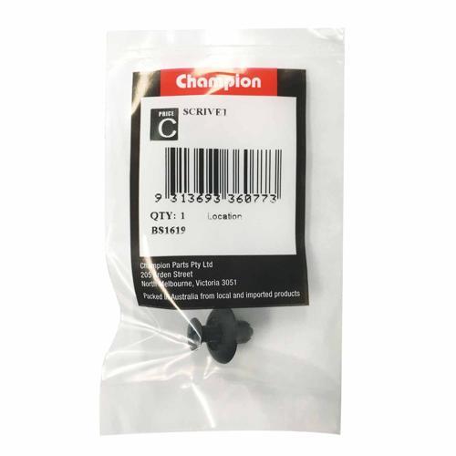 Champion Clip Scrivet 17 X 10 X 7mm Black