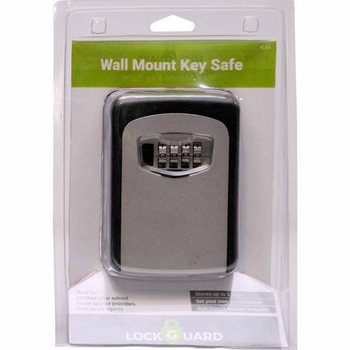 Lockguard Wall Mount Key Safe Grey