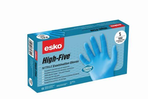 Esko Nitrile Disposable Gloves S Blue Pack of 100