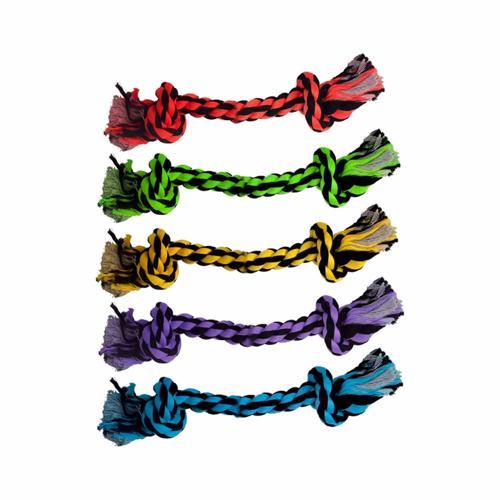 Multipet Nuts For Knots 2-Knot Dog Rope Toy 22.86cm Assorted Colours