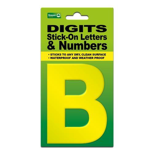 Letterboxes And Number Classic Sign 80mm-HV-YEL-B