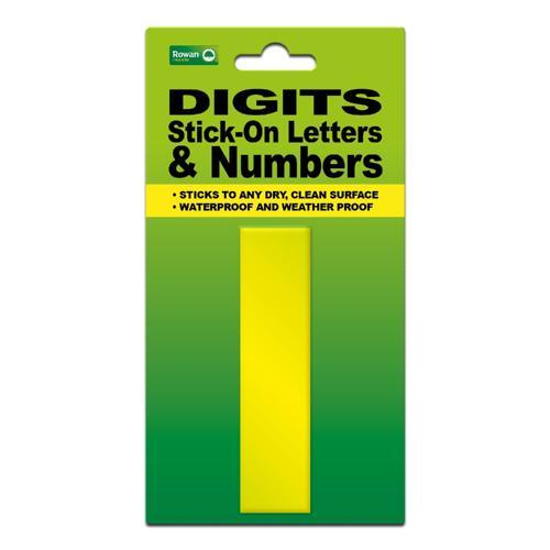 Classic Sign High Visibility Digit 80mm Yellow 80mm-HV-YEL-I