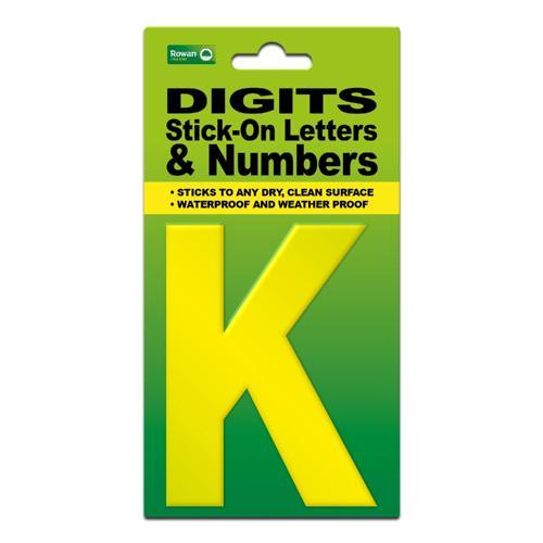 Classic Sign High Visibility Digit 80mm Yellow 80mm-HV-YEL-K