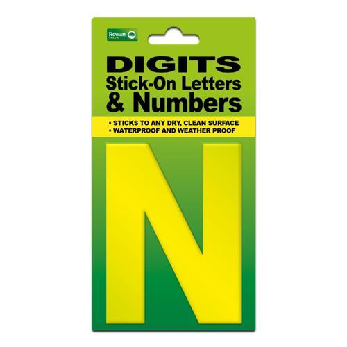Classic Sign High Visibility Digit 80mm Yellow 80mm-HV-YEL-N