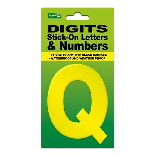 Classic Sign High Visibility Digit 80mm Yellow 80mm-HV-YEL-Q