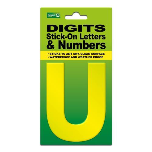 Classic Sign High Visibility Digit 80mm Yellow 80mm-HV-YEL-U