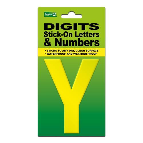 Classic Sign High Visibility Digit 80mm Yellow 80mm-HV-YEL-Y