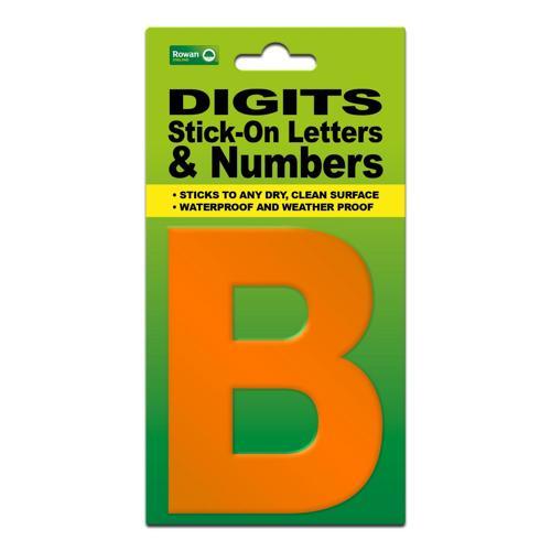 Classic Sign High Visibility Digit 80mm Orange 80mm-HV-ORAN-B