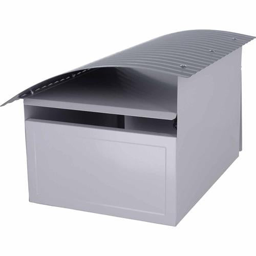 Mail Boss Piha Metal Letterbox 210mm 270mm 345mm White/Grey