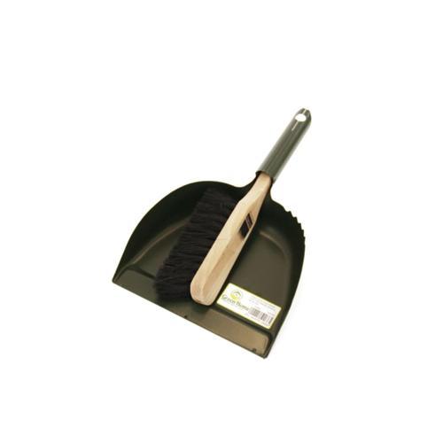 Green Home Green Home Natural Fibre Brush & Pan Set 300mm Dark Green