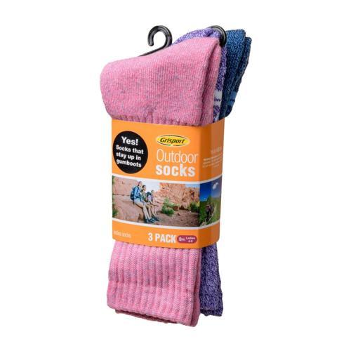 GRISPORT Ladies Outdoor Socks Small Pack of 3