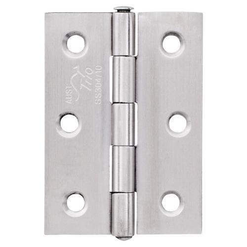 Trio Butt Hinge Fixed 70mm Stainless Steel 70mm Stainless Steel Pack of 20