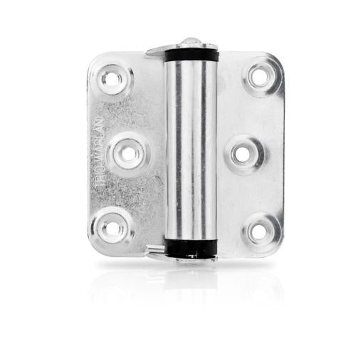 Trio Spring Hinge Single Action 76mm X 68mm Zinc Plated Pack of 2