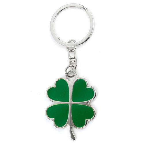 HY-KO Key Ring 4 Leaf Clover Green/Silver