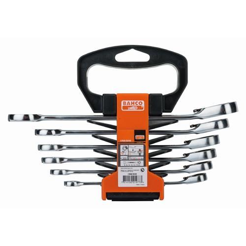 Bahco Metric Combination Ratcheting Wrench Set 6 Piece