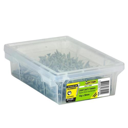 Otter Light Duty Timber Screws 10g X 30mm Pack of 500 Galvanised