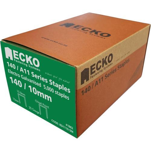 Ecko 140/A11 Series Staples 140/10mm Pack of 5000 Electro Galvanised