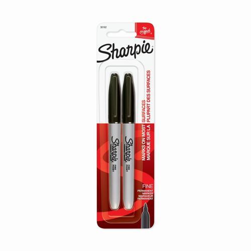 Sharpie Permanent Marker Fine Tip Pack of 2 Black