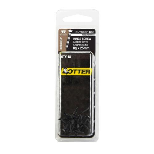 Otter Hinge Screws 8g X 25mm Pack of 18 Chemshield