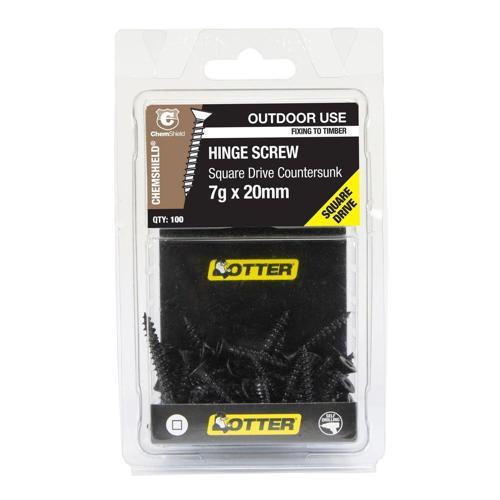 Otter Hinge Screws 7g X 20mm Pack of 100 Chemshield
