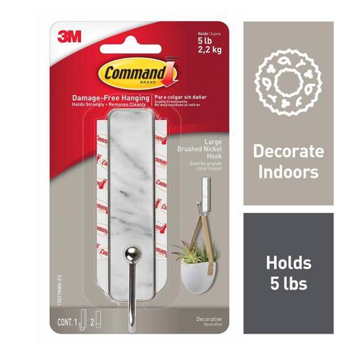 Command Hook Adhesive Remove Large Marble L: 48mm; 98mm; 171mm Silver/Marble