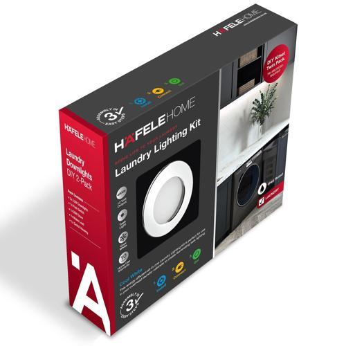 Hafele Home Loox Laundry Lighting 12 Volt Chrome.
