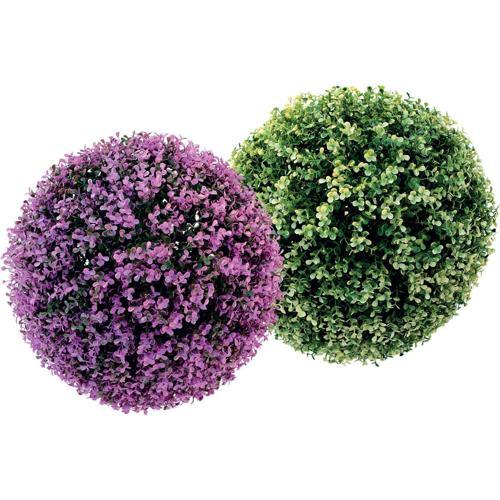Botanicals Collection Boxwood Artificial Topiary Ball 38cm Purple