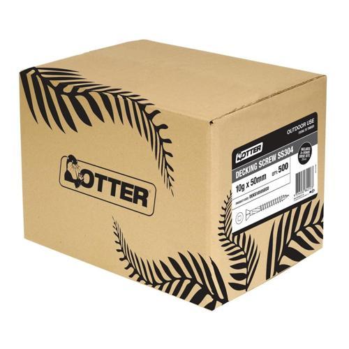 Otter Decking Screws 10g X 50mm Pack of 500 Stainless Steel DEKS10505ECO