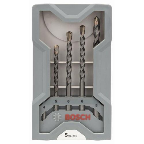 Bosch Silver Percussion Masonry Drill Bit Set - 5 Piece 8mm