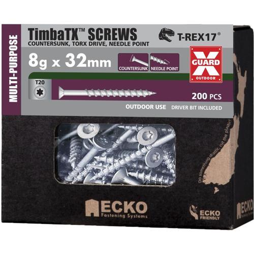 Ecko Timba TX TimbaTX Multi-Purpose Screws XGuard 8g-10 X 32mm Pack of 200