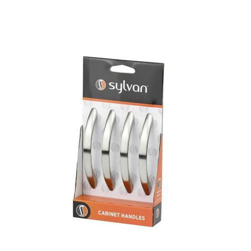 Sylvan Somerset Cabinet Handle 96mm Satin Nickel Plate Pack of 4