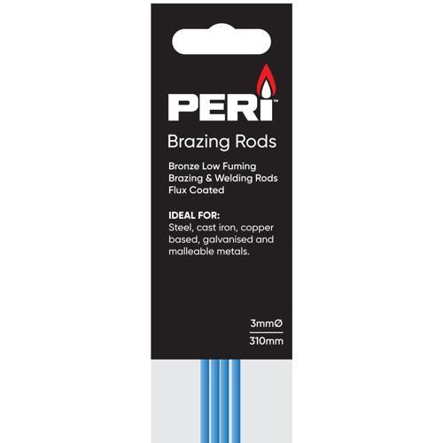 Peri Bronze Low Fuming Brazing Rods 3mm X 310mm Pack of 4