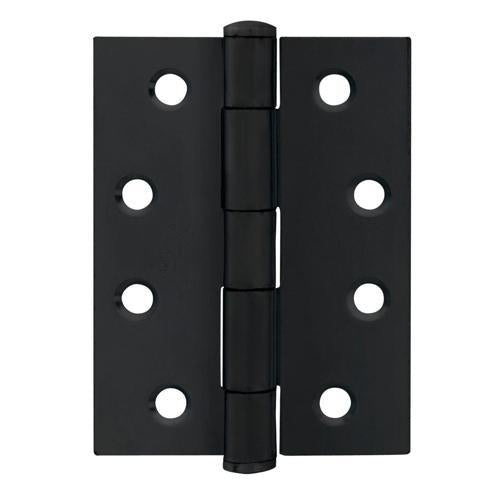 Trio Butt Hinge Fixed 100mm X 75mm X 2.5mm Matte Black Pack of 20