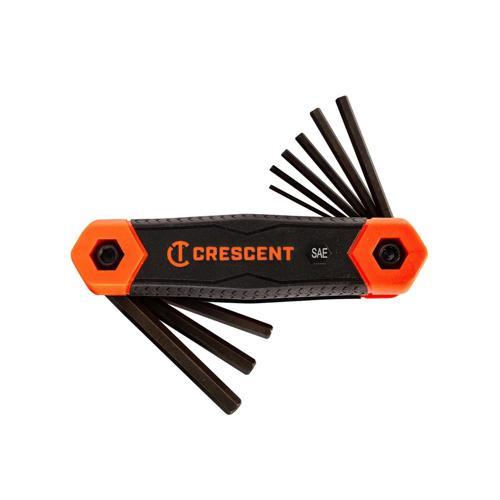 Crescent Folding SAE Hex Dual Material Key Set 9 Pieces