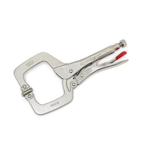Crescent Locking C-Clamp With Swivel Pad Tips 11 Inches