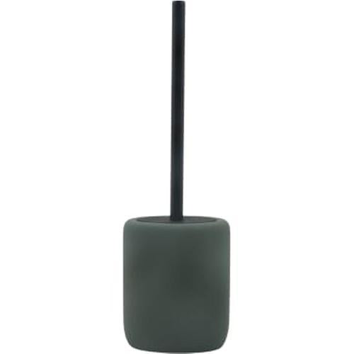 Nouveau Ophelia Ceramic Toilet Brush Holder 75mm 410mm 125mm Green & Black