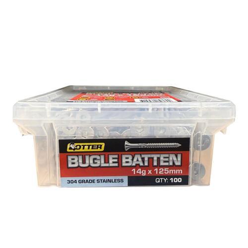 Screw Batten Timber 14X125 SS304 100PK