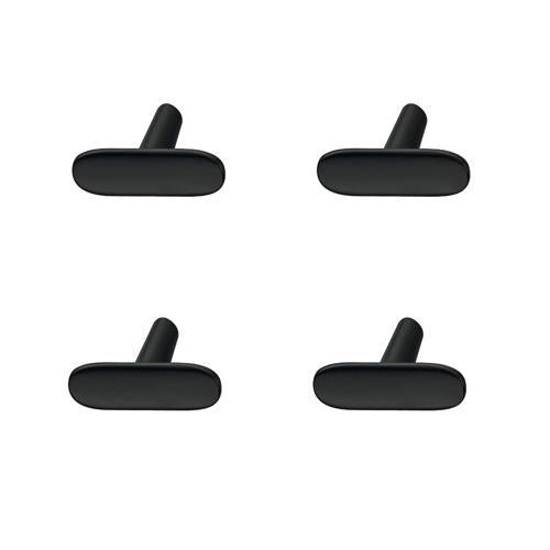 Hafele Designer Collection Coastal Cabinet Knobs 46 X 31mm Matte Black Pack of 4