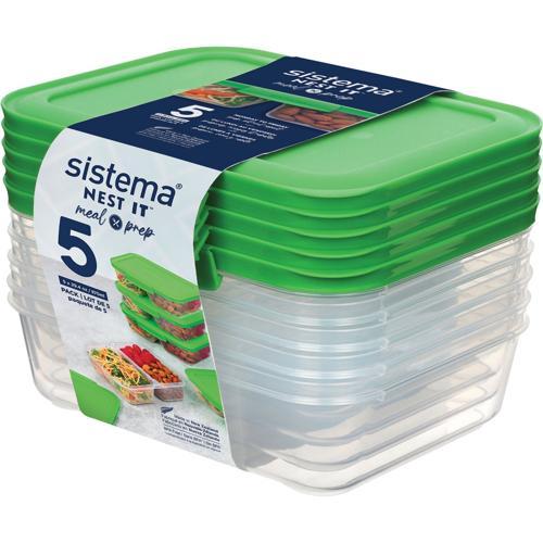 Sistema Nest It Food Storage Container 870mL Pack of 5