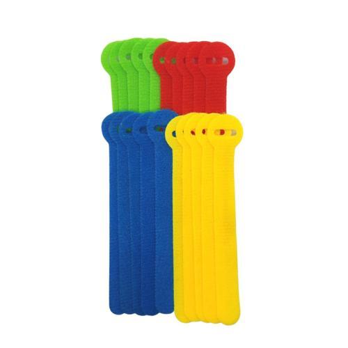 Cordtech Hook & Loop Ties 120mm Pack of 20 Assorted Colours
