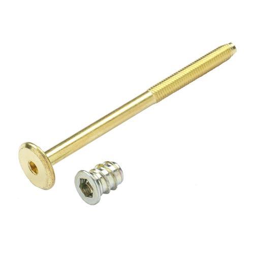 Hafele Joint Connector Bolt With Insert M6X90mm Brass Pack of 10