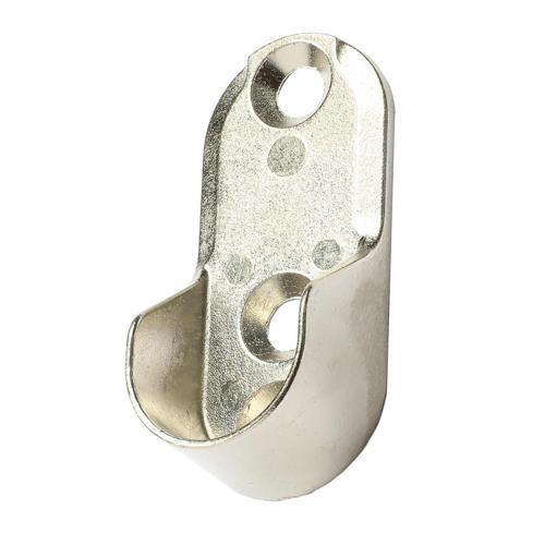 Hafele Wardrobe Rail End Support 30 X 15mm Nickel Plated 2 Pack of 2