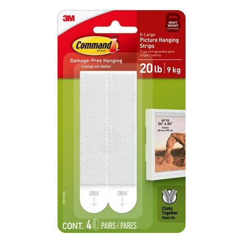 Command Picture Hanging Strip Pack 4 White